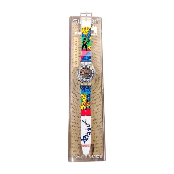Swatch Specials Musicall Watch SLK110C 1999 Montreux Jazz festival New In Case - Picture 2 of 8